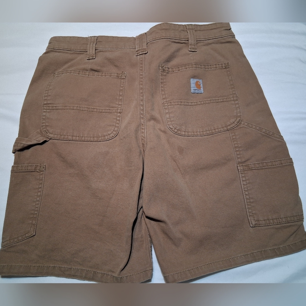 Carhartt Women Canvas Utility Work Shorts Size 4 Original Fit Brown 102094 - Picture 3 of 11